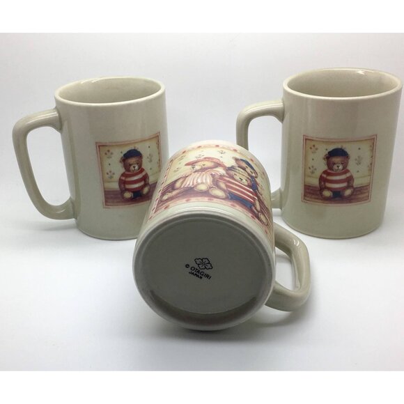 Otagiri Mug Teddy Bear Family Boys Girls Sailor Outfit Coffee Mugs Lot of 3 - Picture 3 of 4